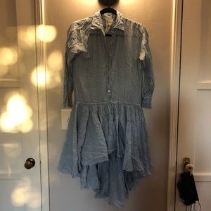 Free People gingham top with ruffle
